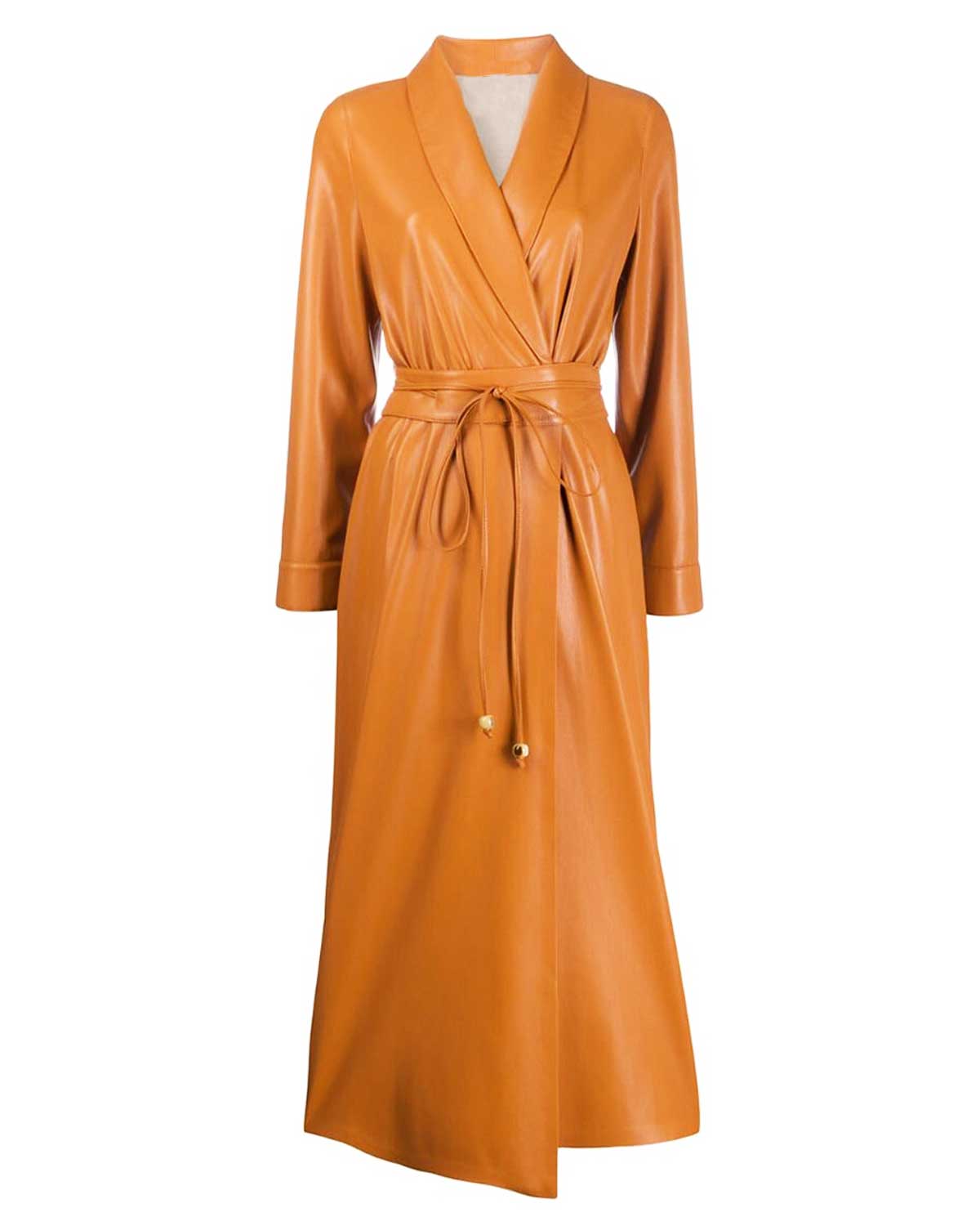 The Flash Iris West Wrap Leather Coat