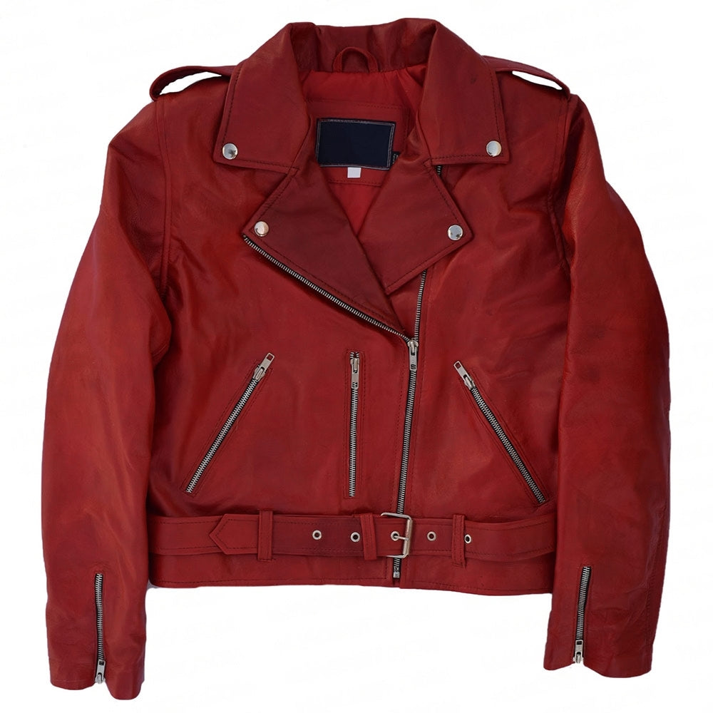Last Christmas Emilia Clarke Red Leather Jacket