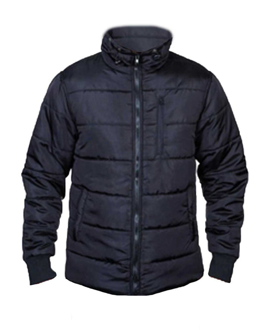 Men's Black Puffer Hooded Jacket