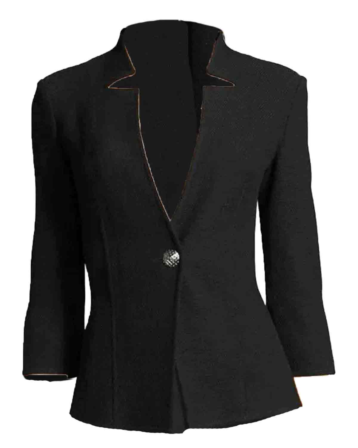 Yellowstone S04 Beth Dutton Black Notch Neck Jacket