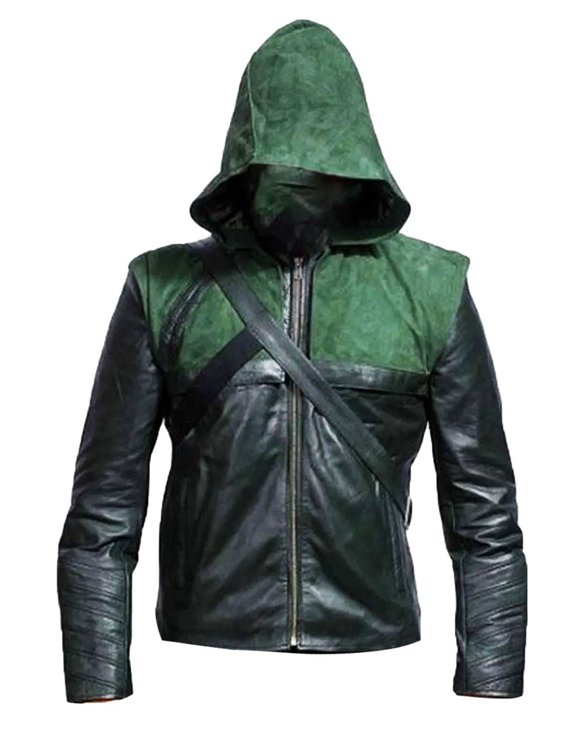 Arrow Stephen Amell Green Hooded Jacket with Quiver