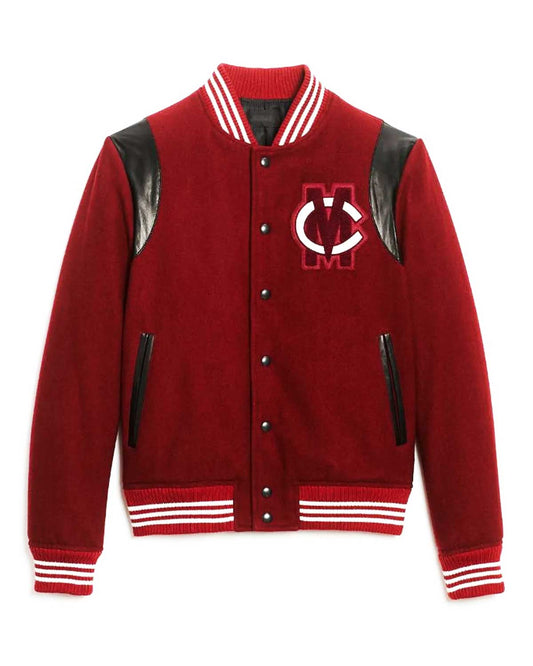 Club Monaco The Perfect Burgundy Varsity Jacket