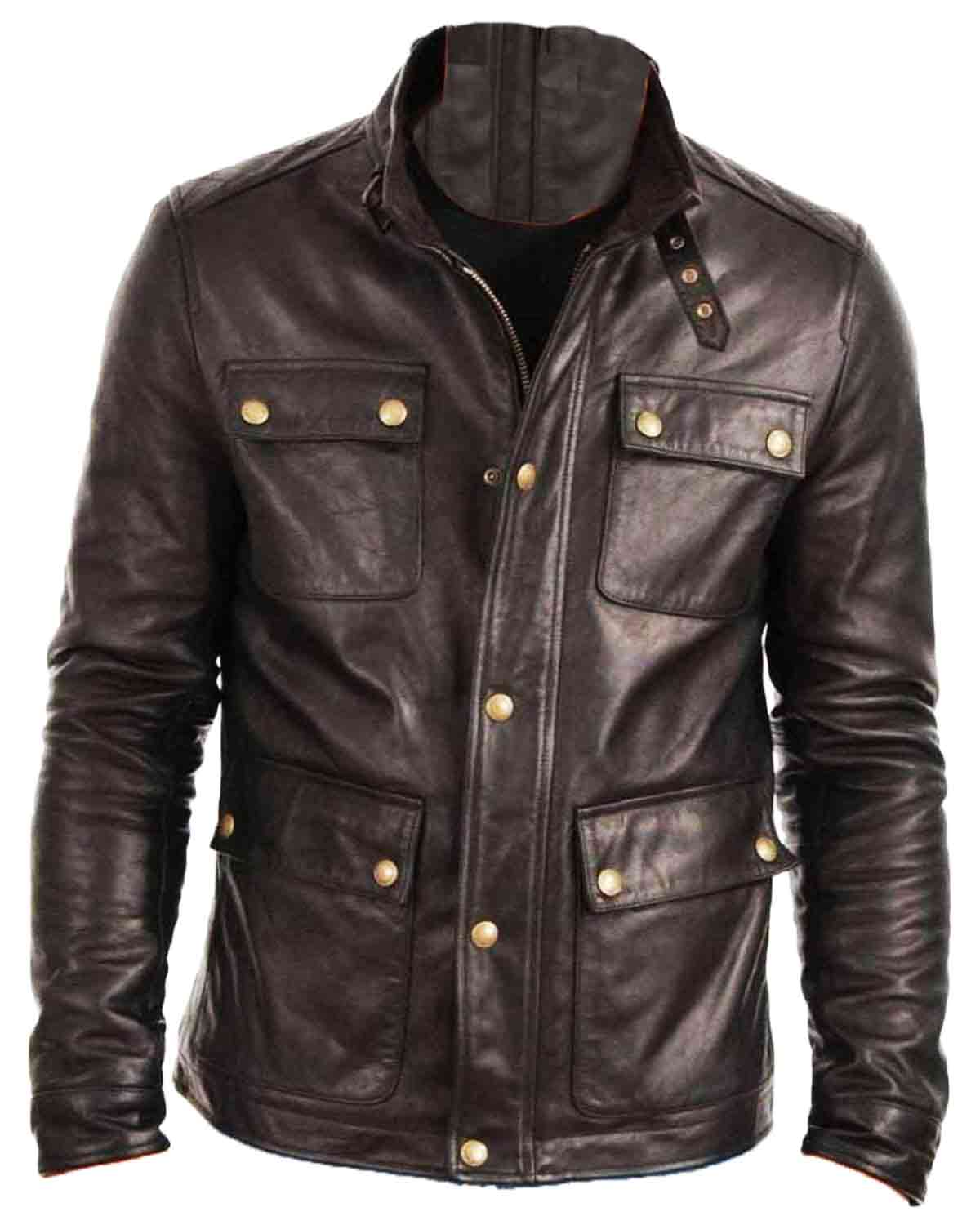 Battleship Biker Leather Jacket