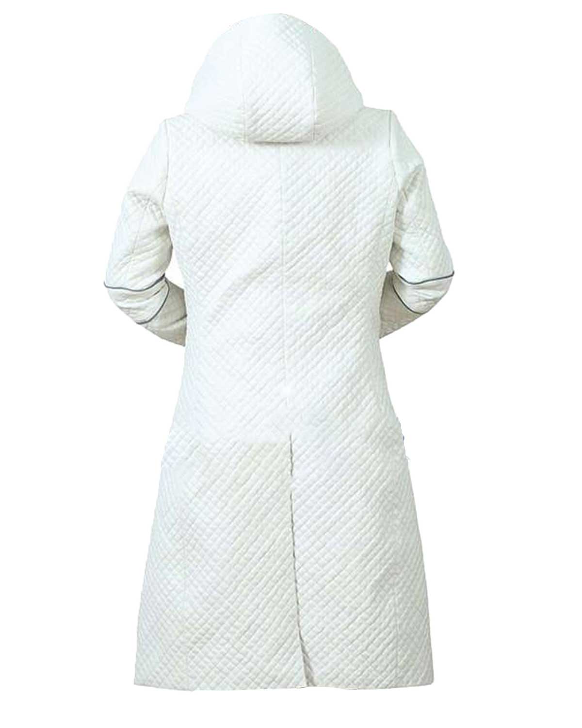 Sylvia Hoeks Blade Runner 2049 White Leather Jacket