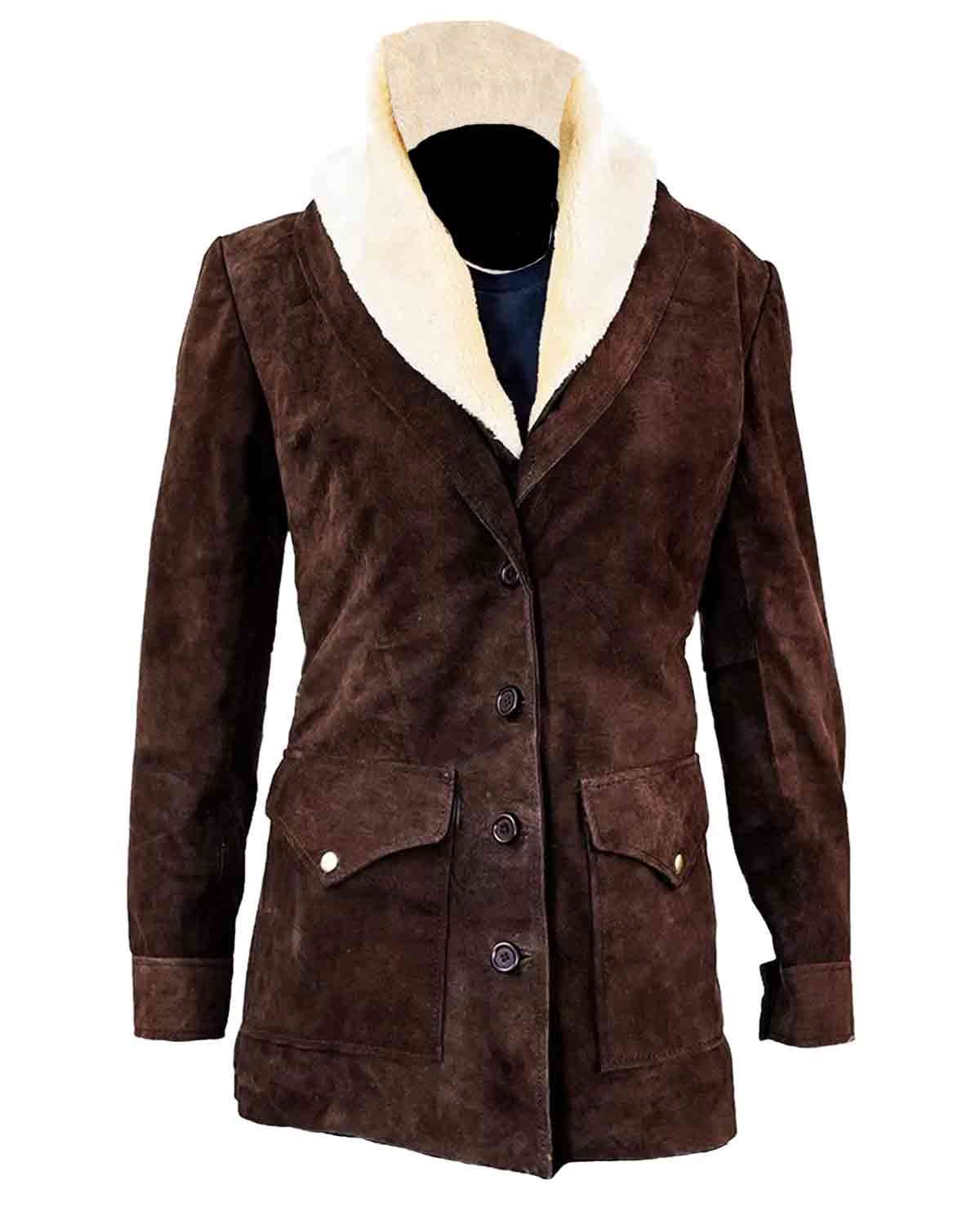 Yellowstone Beth Dutton Brown Fur Coat