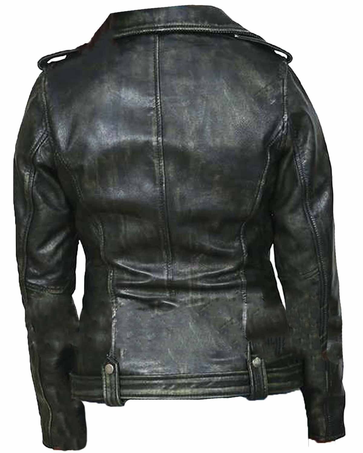 Captain Marvel Brie Larson Distressed Leather Jacket