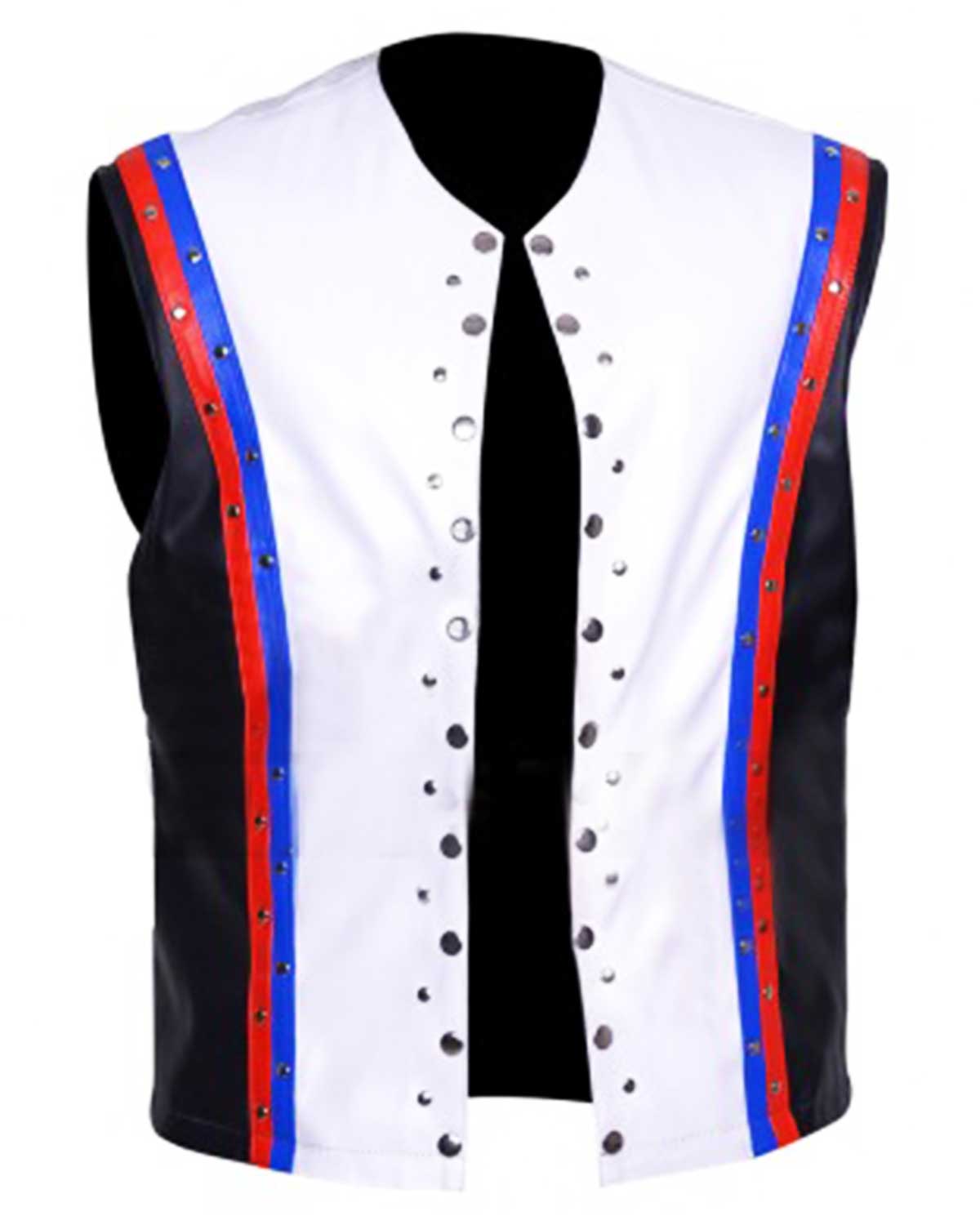 WWE A.J. Styles White Leather Vest