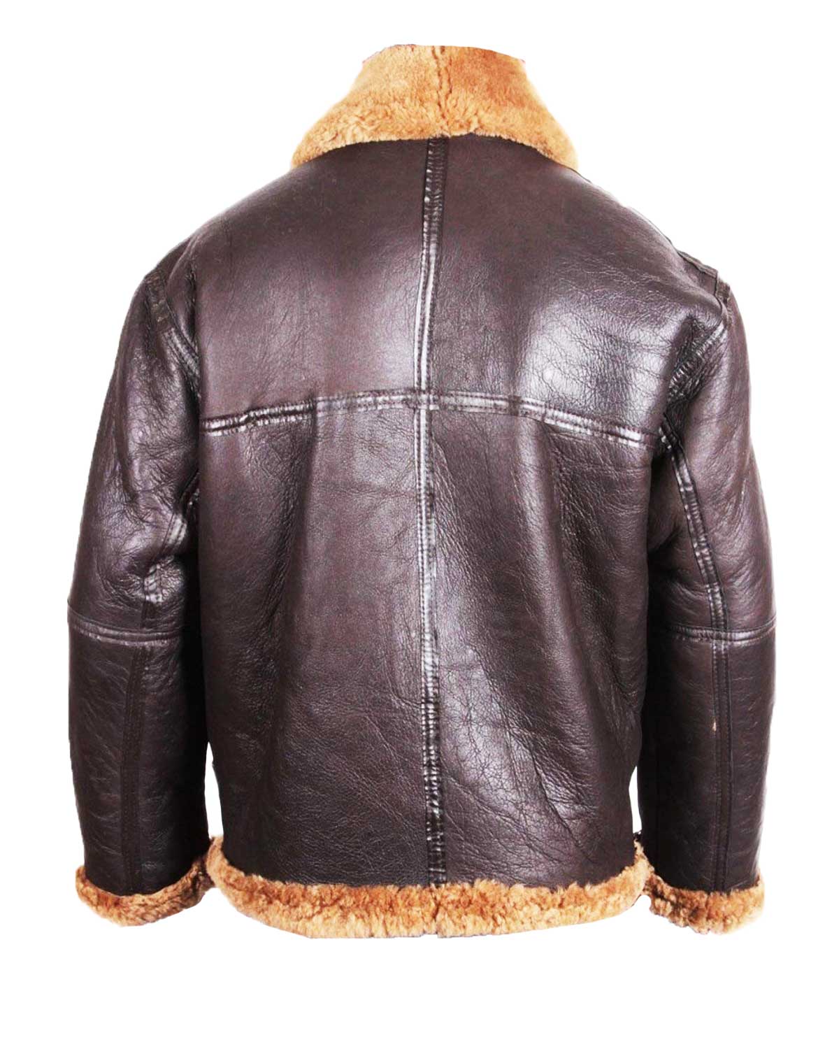 Men's Aviator Flying B3 Shearling Sheepskin Leather Bomber Jacket