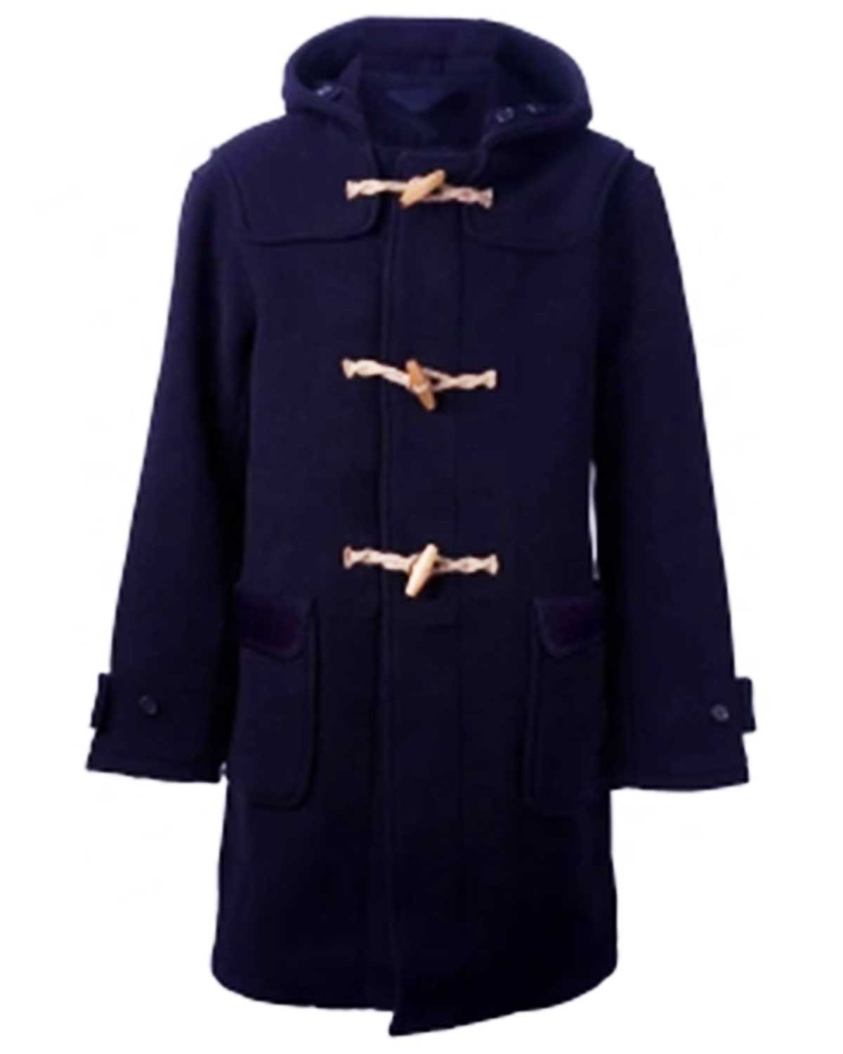 1UP D.J. Mausner Navy Blue Duffle Wool Coat