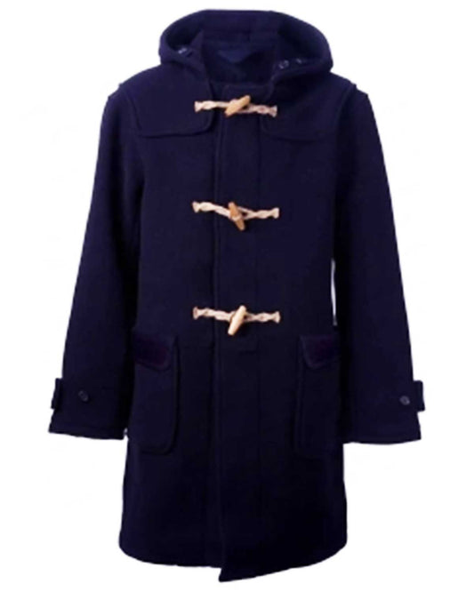 1UP D.J. Mausner Navy Blue Duffle Wool Coat