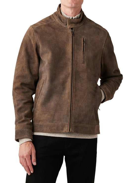 Men's Vintage Camel Color Biker Leather Jacket
