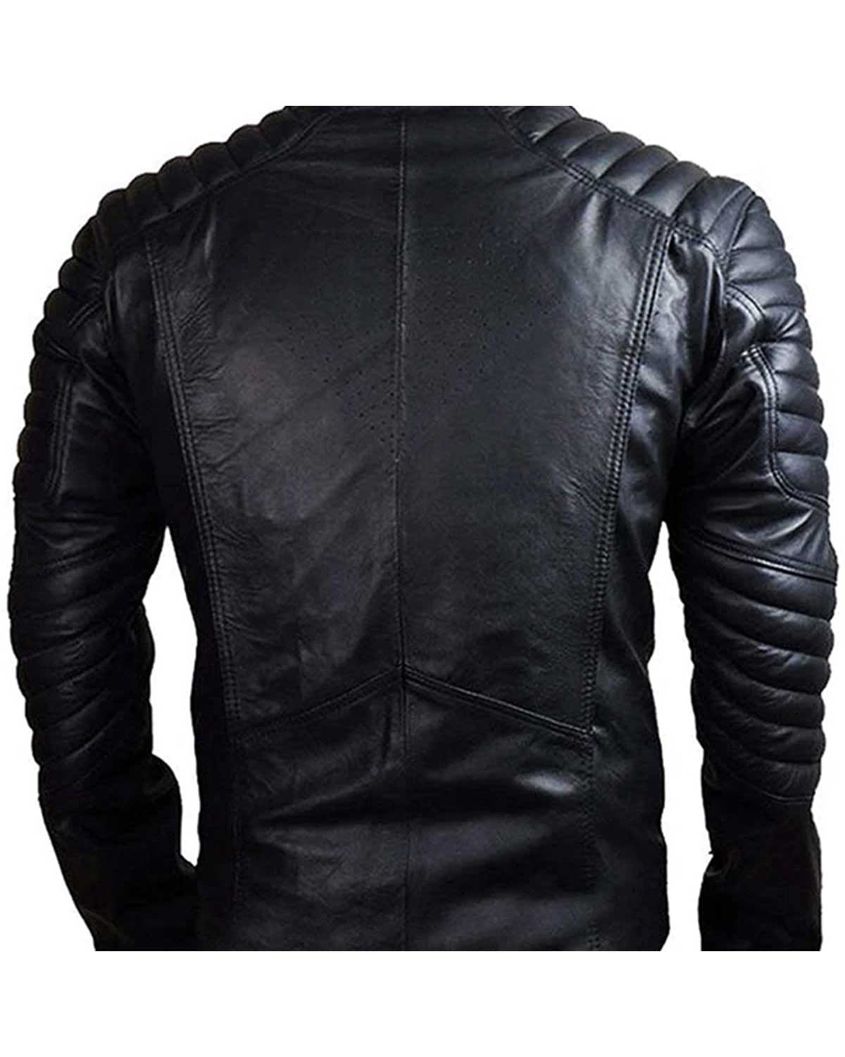 Superman Men's Genuine Black Leather Jacket