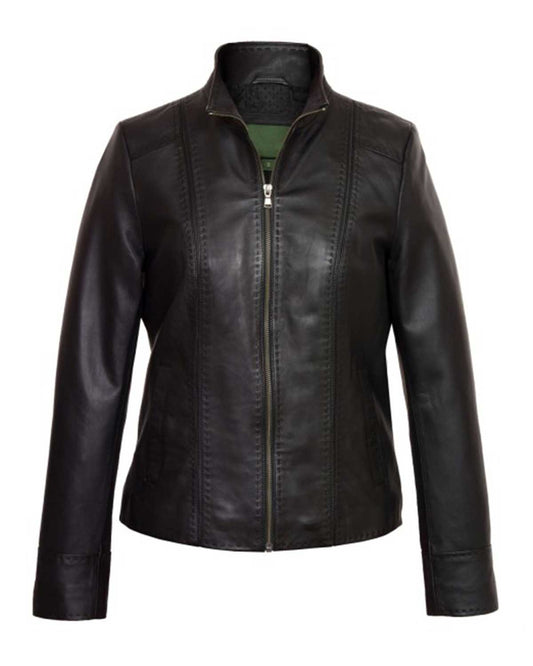 Women's Black Leather Jacket