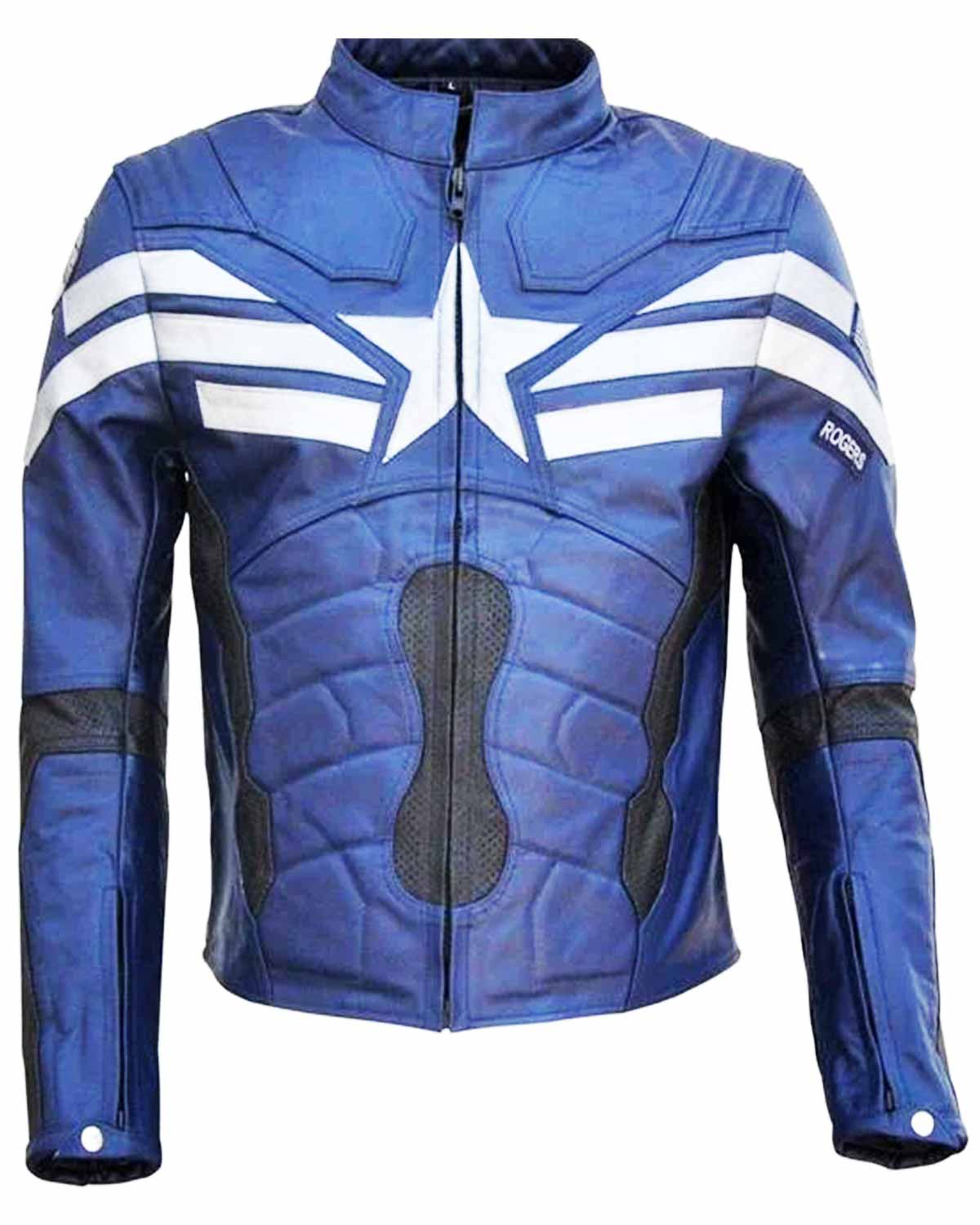 Chris Evans Captain America The Winter Soldier Blue Jacket