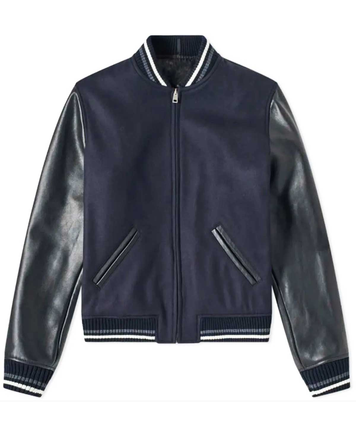 Blouson Copper A.P.C. Blue and Black Varsity Jacket