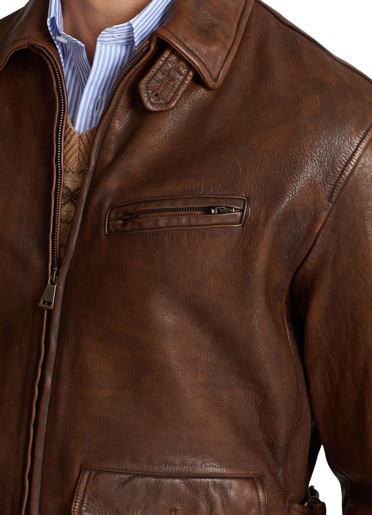 Men's Vintage Brown Cow Leather Jacket