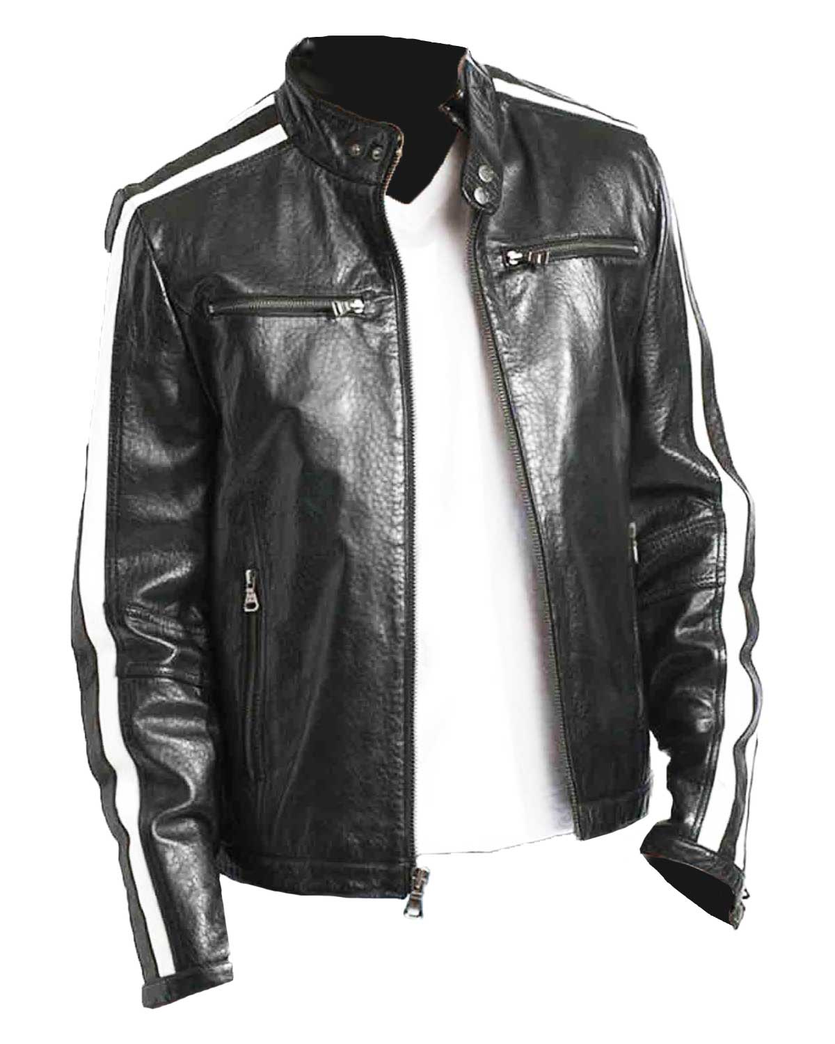 Men's Biker Striped Jacket