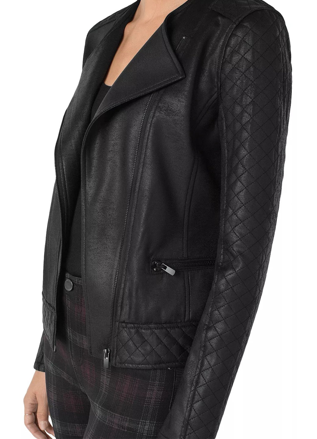 Women's Vintage Black Biker Leather Jacket