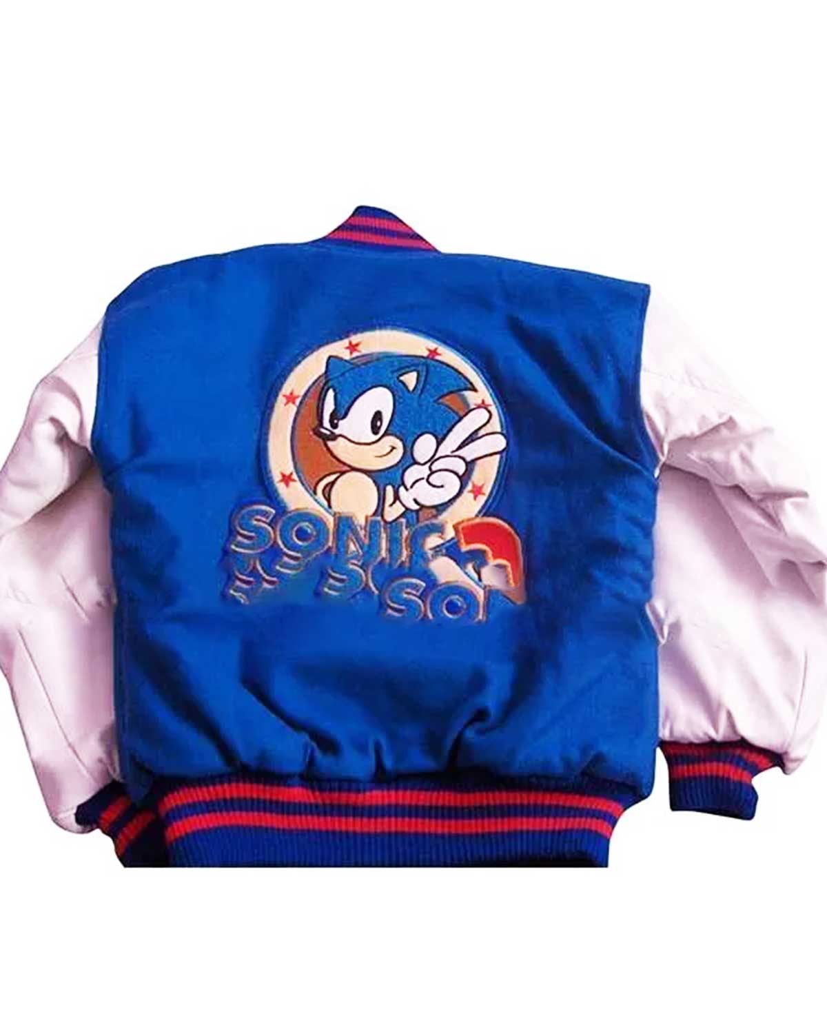 Sonic the Hedgehog Blue and White Bomber Jacket