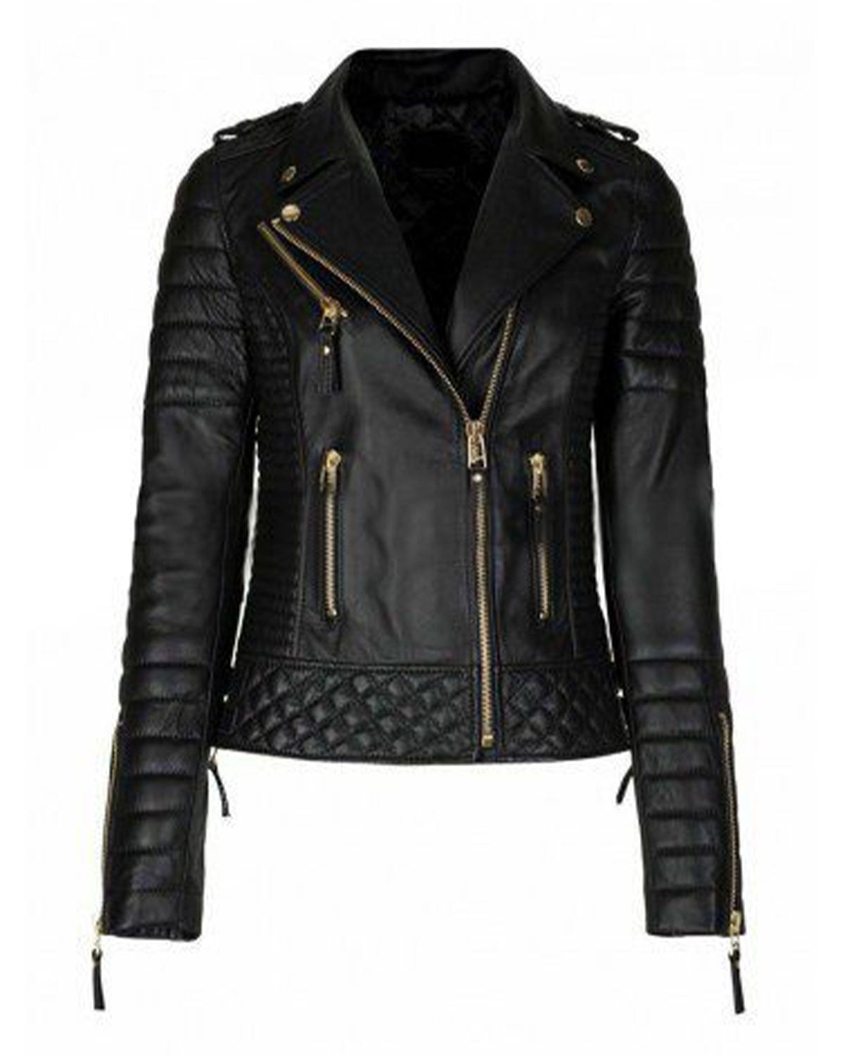 Quilted Leather Jacket Women's