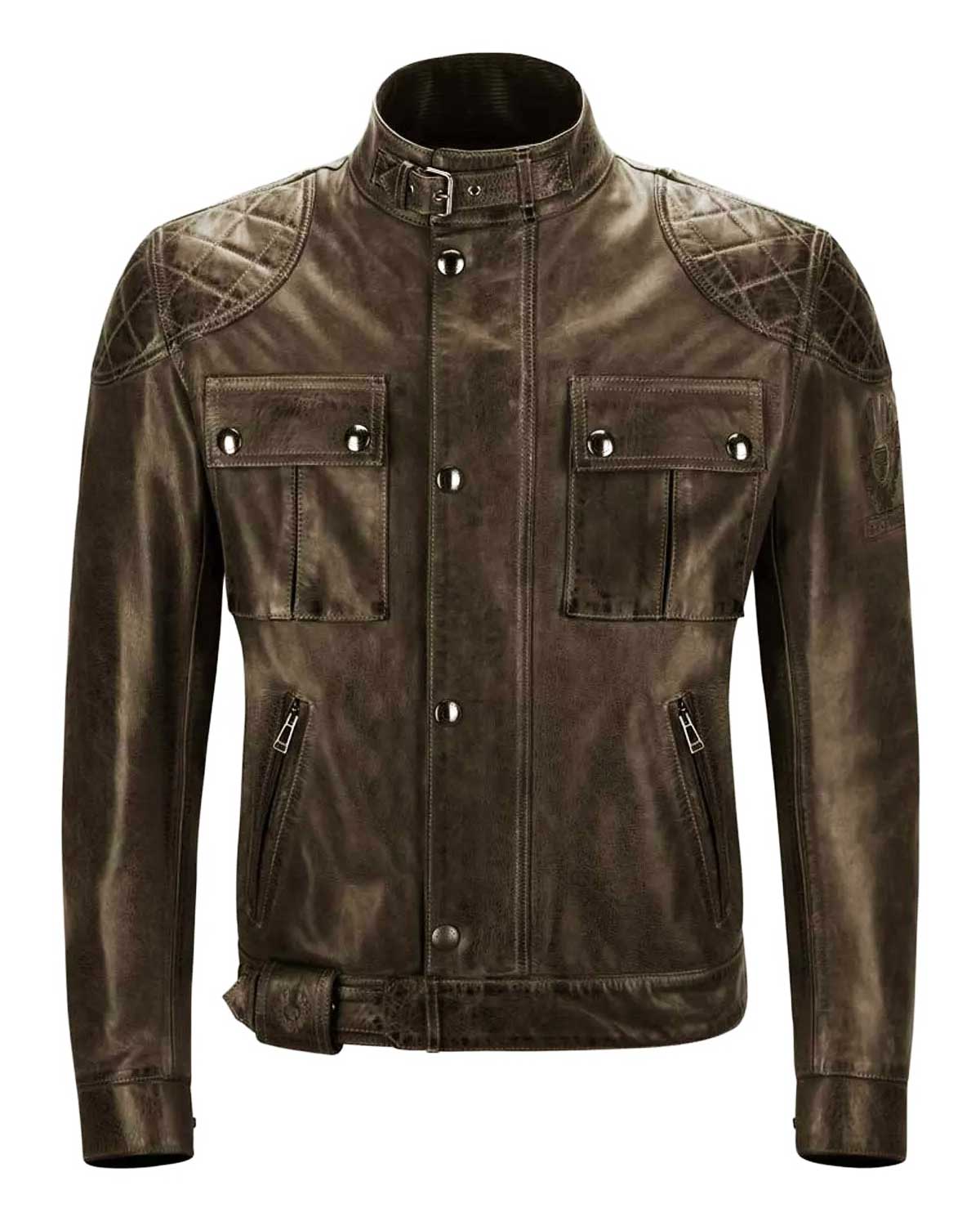 Biker Brooklands Diamond Quilted Leather Jacket