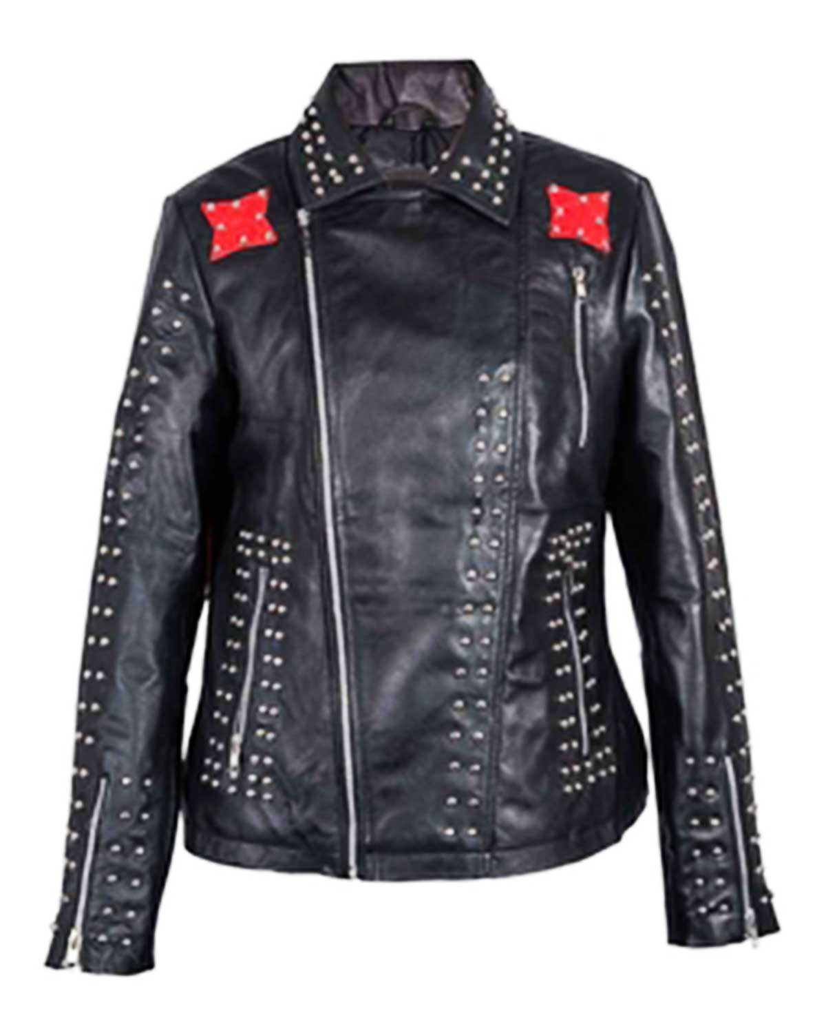 Vox Lux Raffey Cassidy Studded Leather Jacket