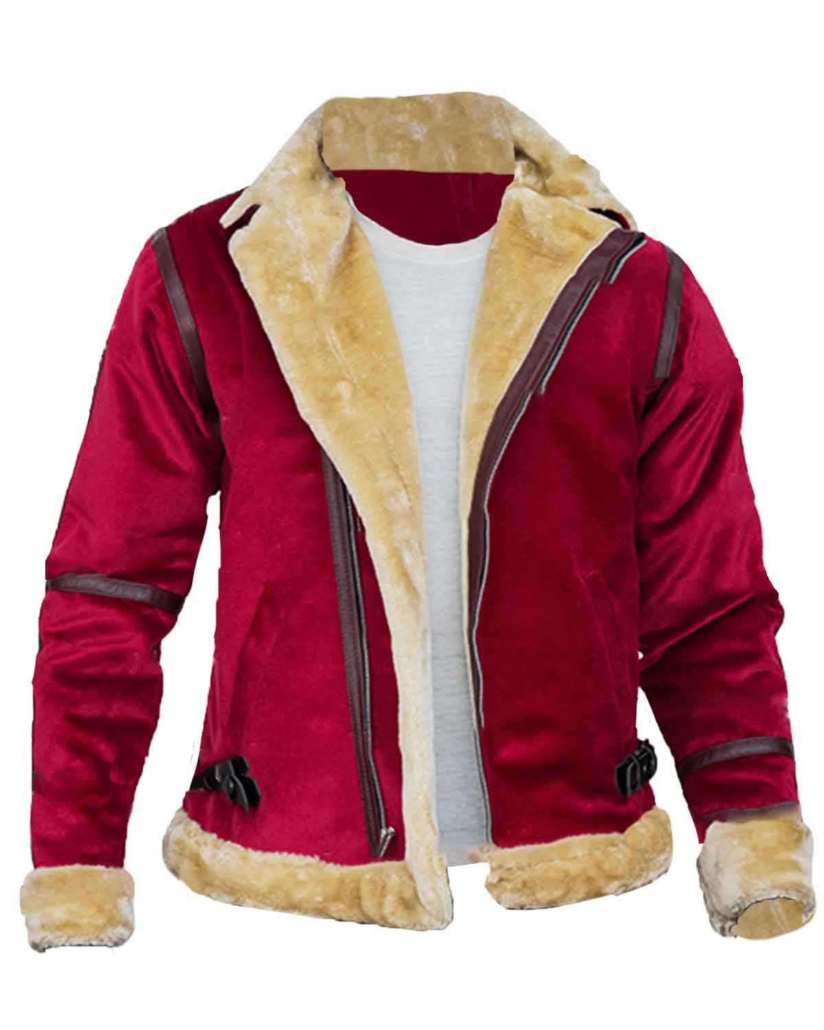 Spirited 2022 Ryan Reynolds Red Suede Jacket