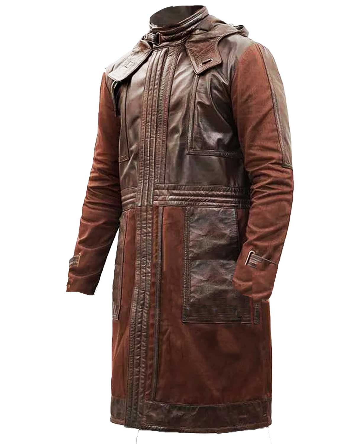 Diego Luna Andor Brown Leather Coat