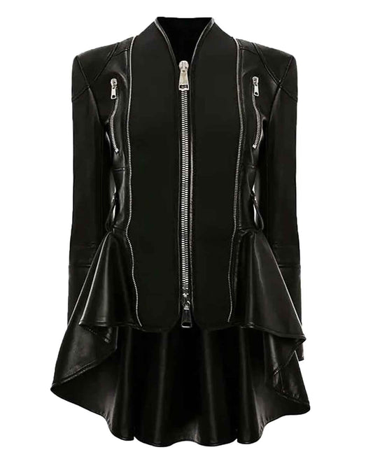 Elizabeth Copeland WWE Peplum Leather Jacket