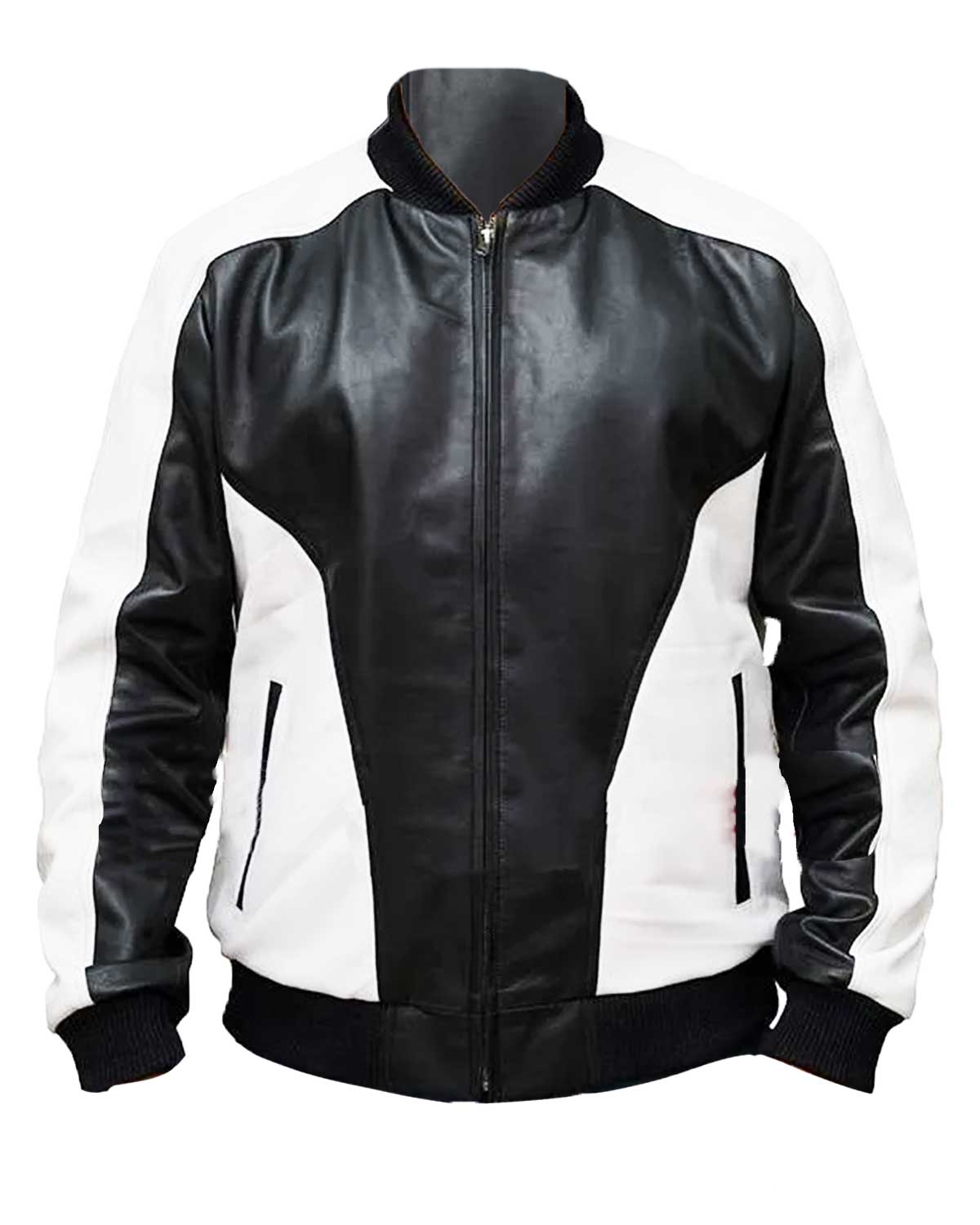 Mohammed Amer Black Adam Bomber Leather Jacket