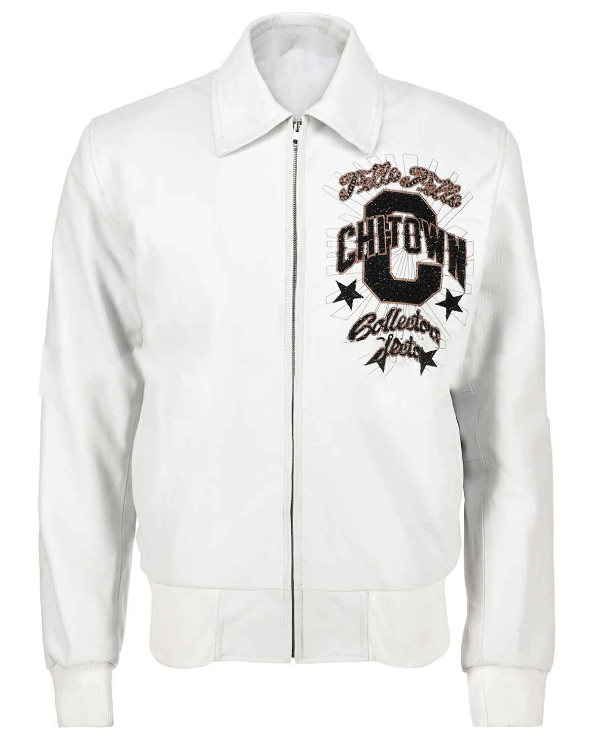 Chi-Town White Leather Jacket