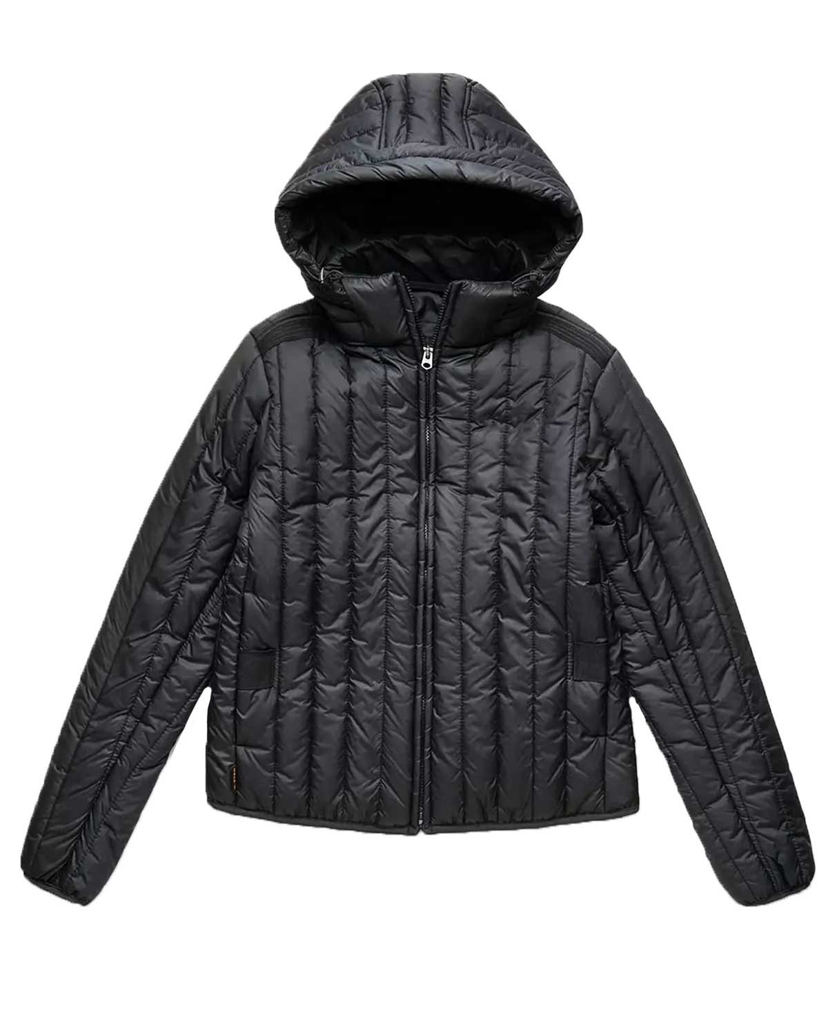 Chicago P.D. S10 Tracy Spiridakos Black Quilted Hooded Jacket