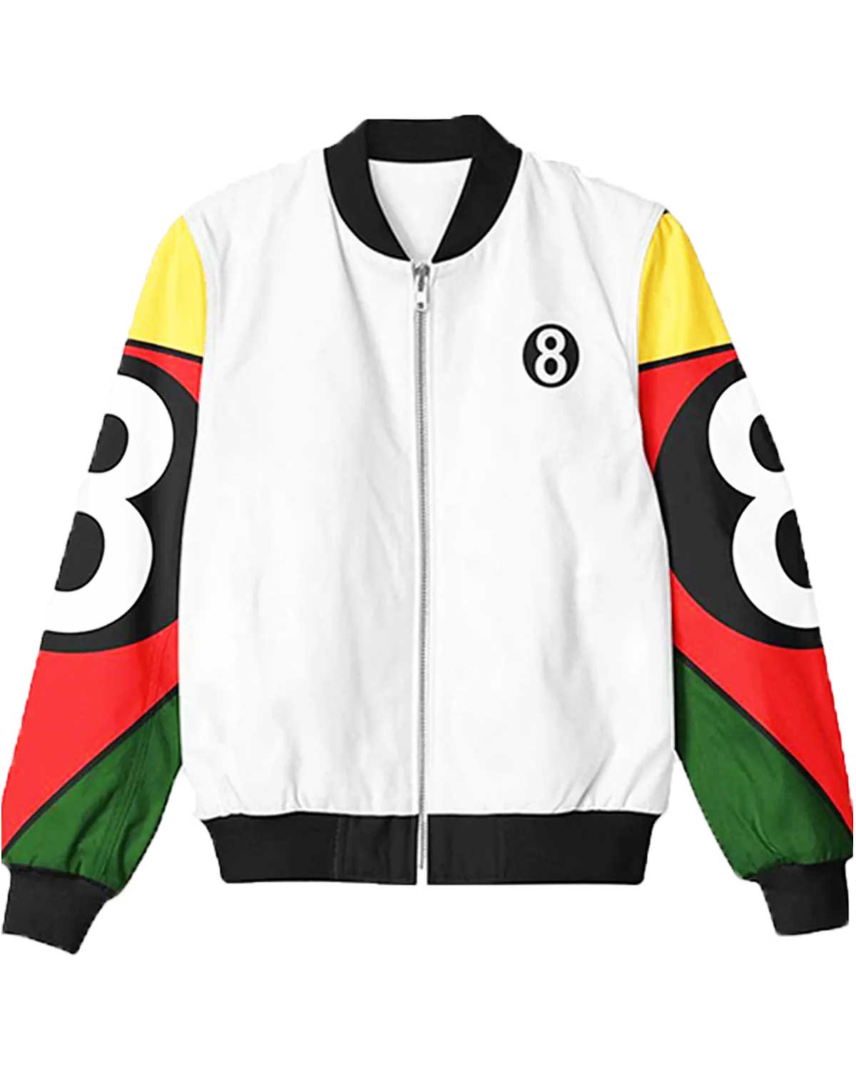 8 Ball 90s Vintage Black/White Bomber Jacket