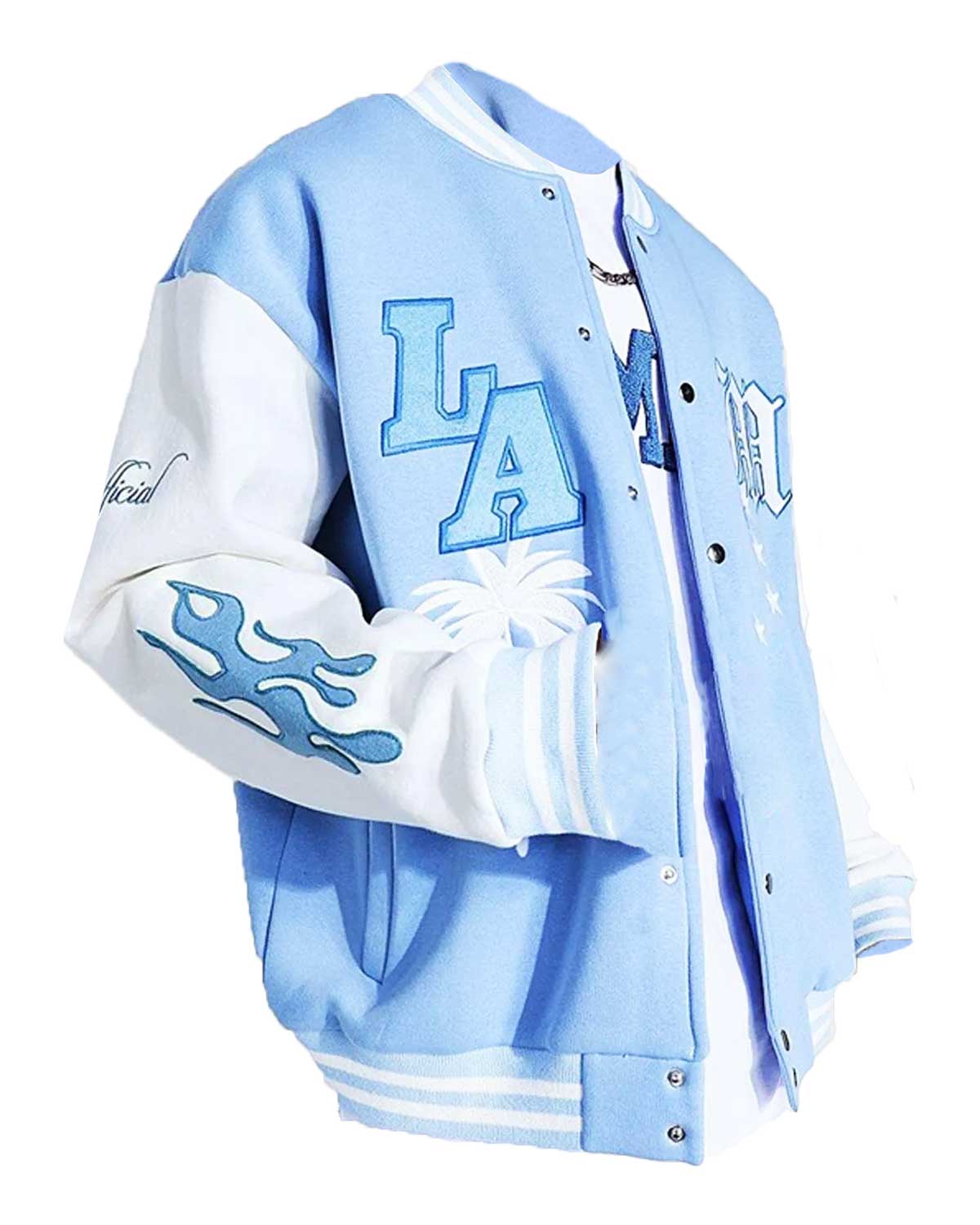 Baby Blue Los Angeles Varsity Jacket