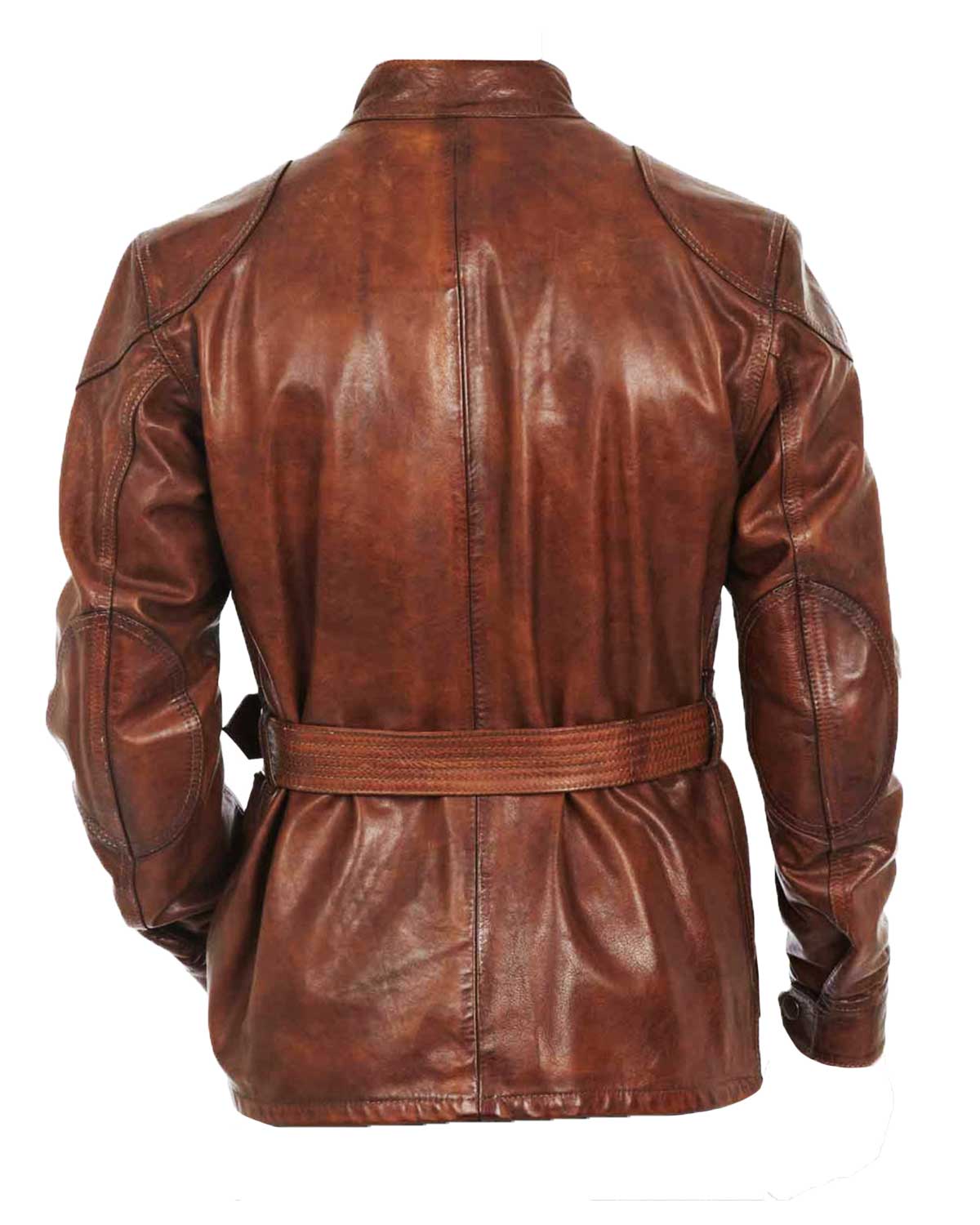 Benjamin Button Brad Pitt Motorcycle Brown Leather Jacket
