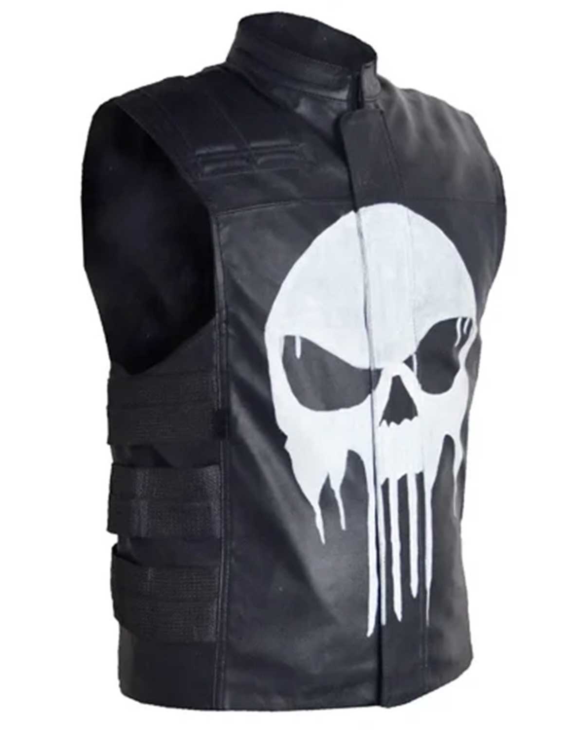 Frank Castle The Punisher Black Halloween Leather Vest