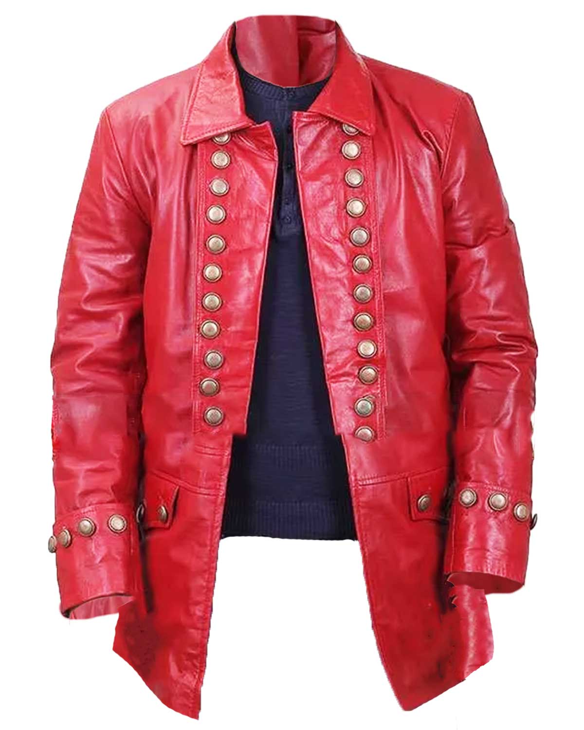 Luke Evans Beauty and The Beast Gaston Leather Coat