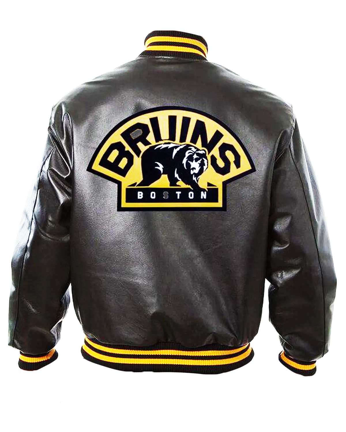 Boston Bruins Black Bomber Leather Jacket