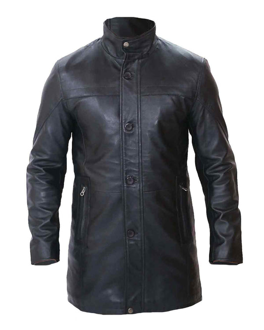Men's Black Trench Coat