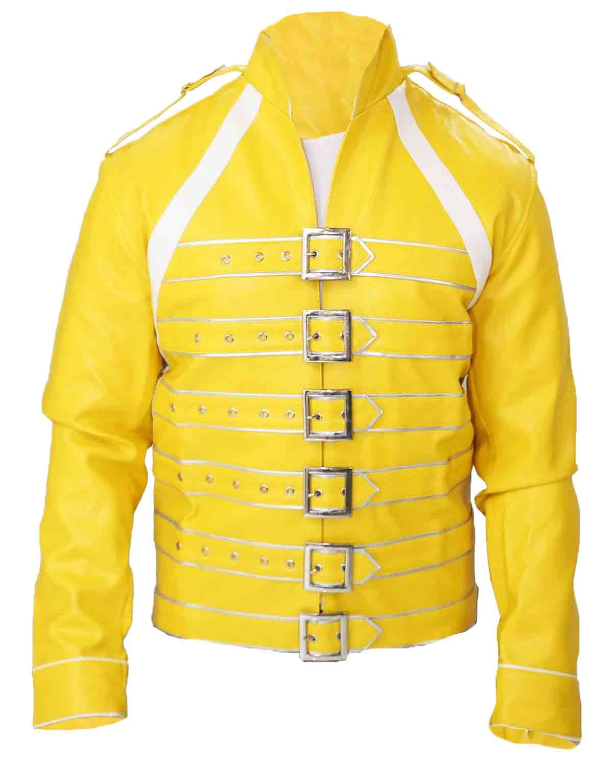 Freddie Mercury Concert Yellow Leather Jacket