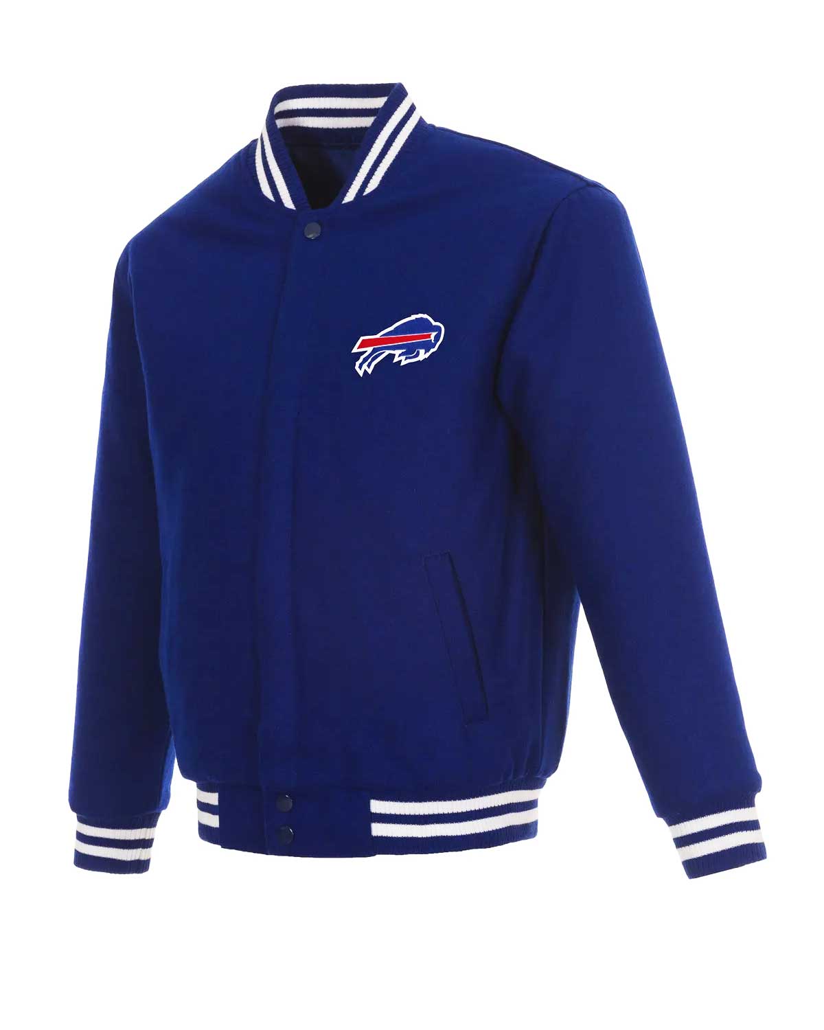 Buffalo Bills Royal Blue Wool Bomber Jacket