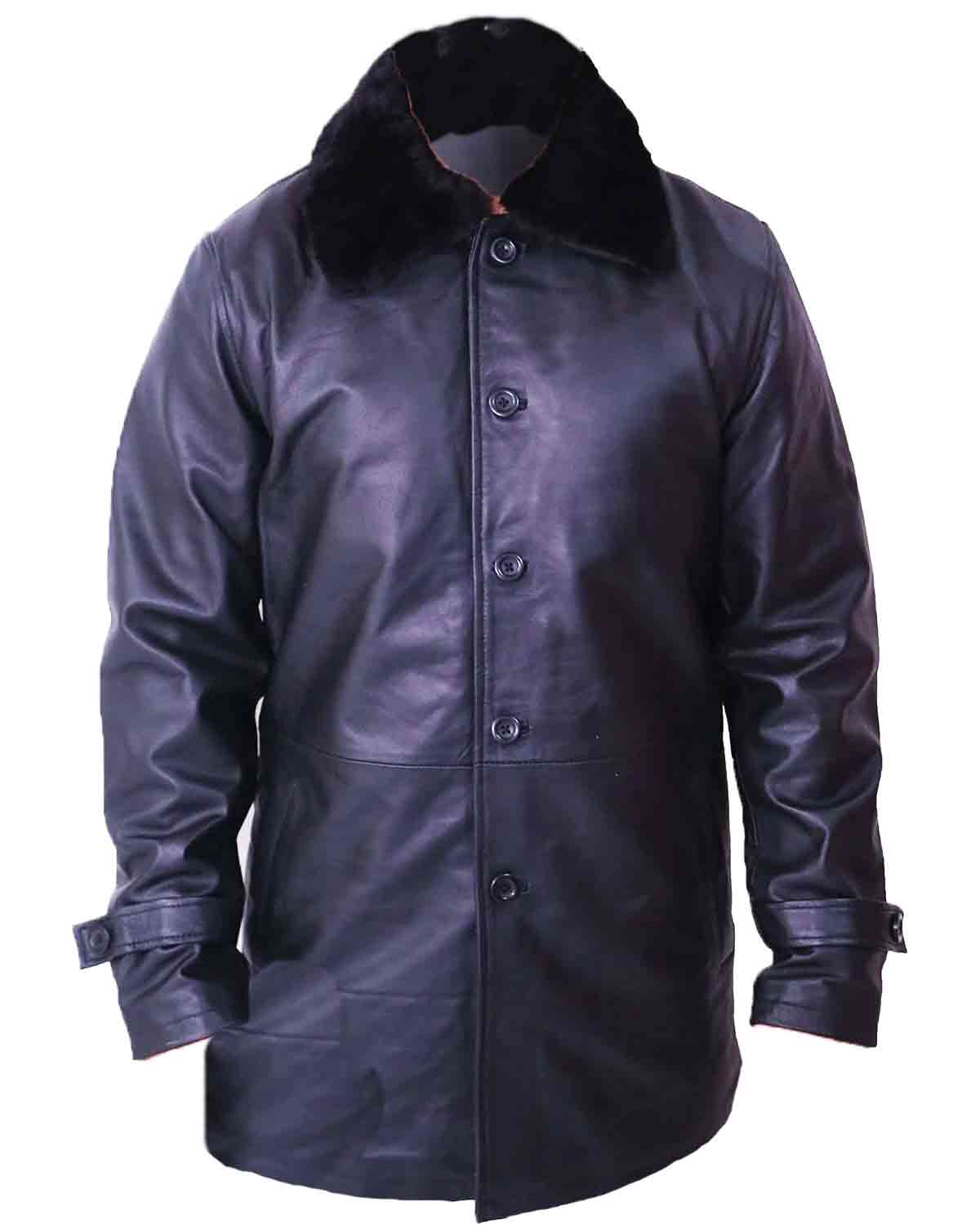 Black Fur Collar Blazer Coat