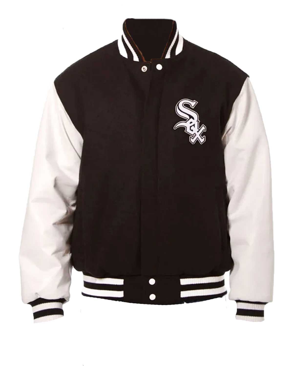 Chicago White Sox MLB Varsity Black and White Jacket