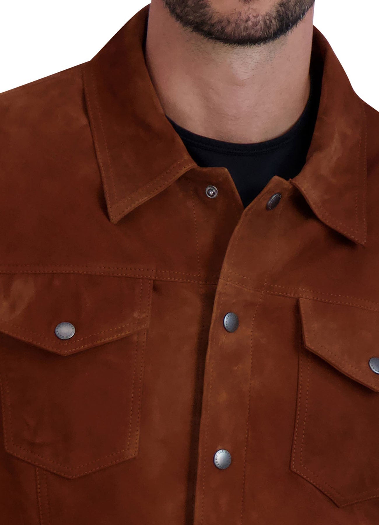 Men's Classic Brown Suede Leather Jacket