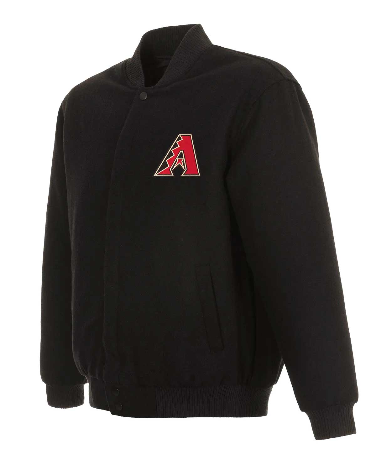 Arizona Diamondbacks Bomber Black Wool Jacket