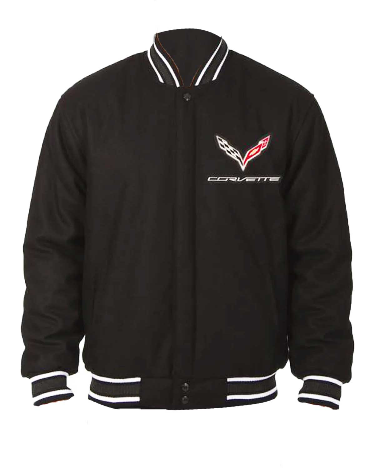 Black Corvette Varsity Wool Jacket
