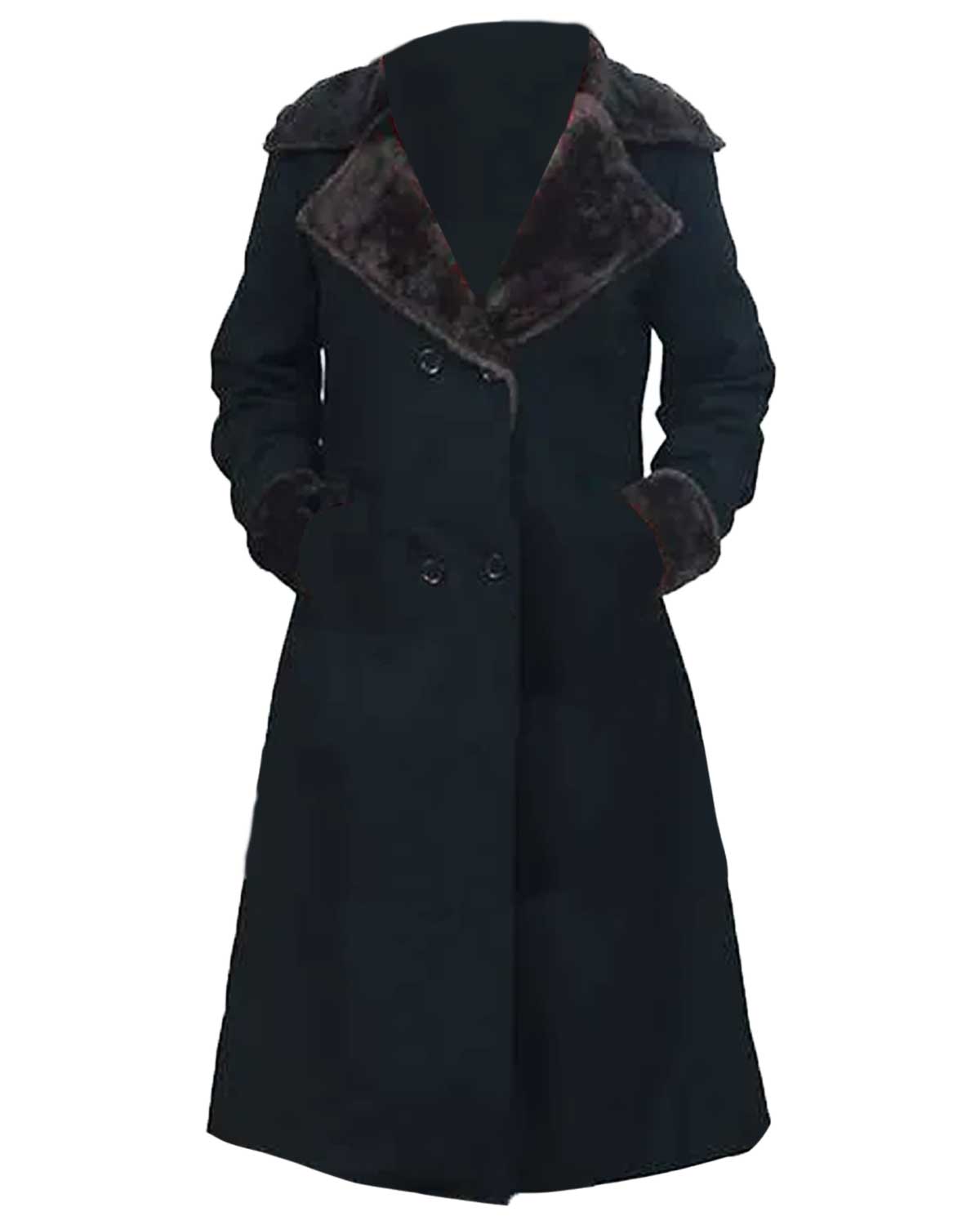 Office Christmas Party Jennifer Aniston Wool Coat