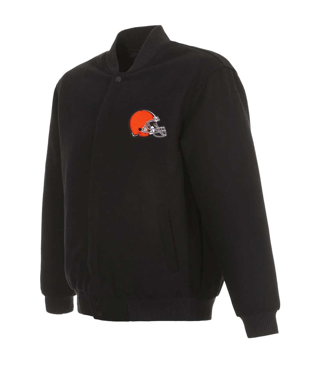 Cleveland Browns Bomber Black Wool Jacket