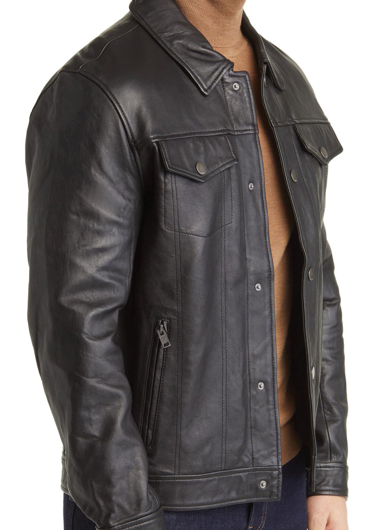 Men's Dark Brown Leather Jacket