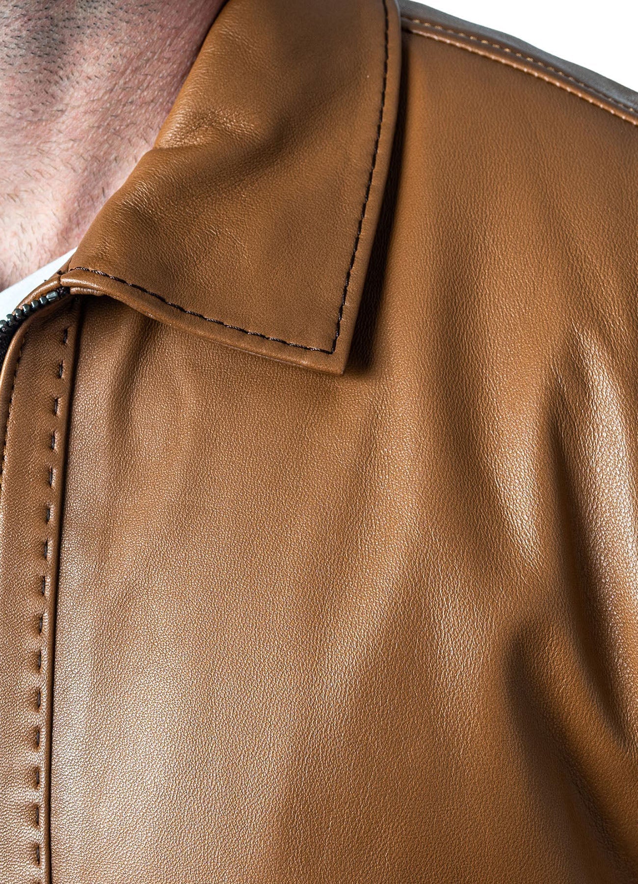 Men's Soft Vintage Bomber Leather Jacket
